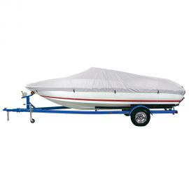 Dallas Manufacturing Co. Reflective Polyester Boat Cover A - Fits 14'-16' V-Hull Fishing Boats - Beam Width to 68"