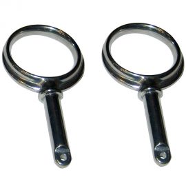 Perko Round Type Rowlock Horns - Chrome Plated Zinc