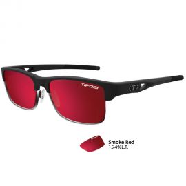 Tifosi Highwire Matte Black Swivelink Sunglasses - Smoke Red