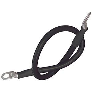 Ancor Battery Cable Assembly, 2 AWG (34mm²) Wire, 5/16" (7.93mm) Stud, Black - 18" (45.7cm)