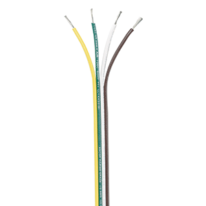 Ancor Ribbon Bonded Cable - 16/4 AWG - Brown/Green/White/Yellow - Flat - 100'